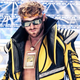 Logan Paul wearing the card as seen before his match on April 2.